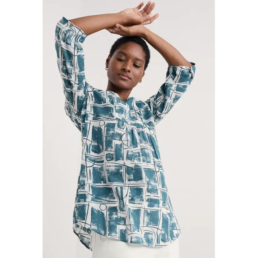 Seasalt Op Art Organic Cotton Tunic Top